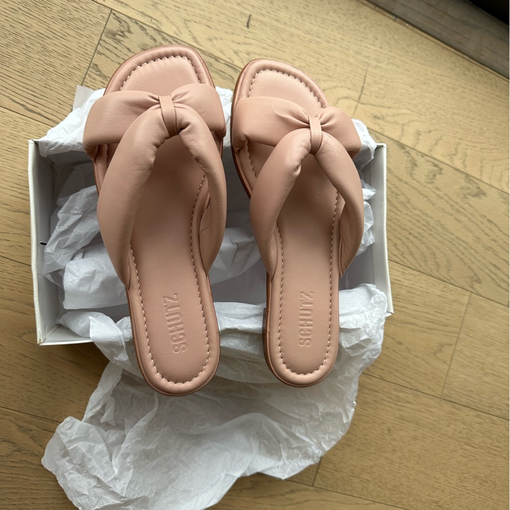 Schutz - Fairy Flat Sandal - Sweet Rose NWT